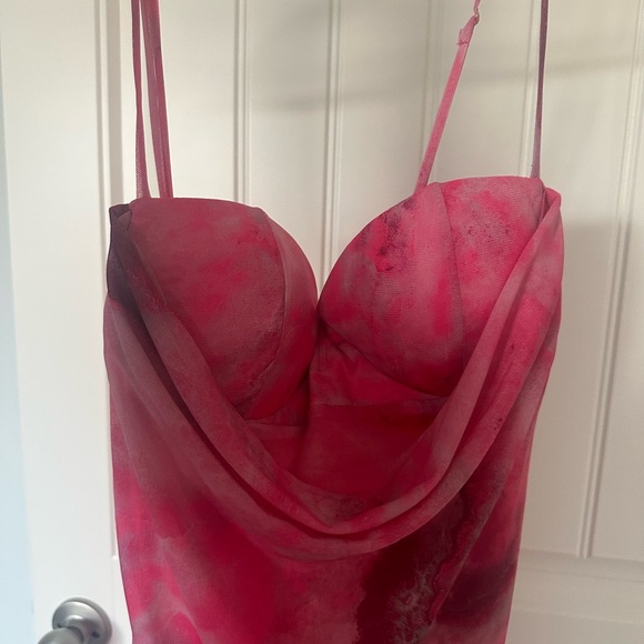 Fashion Nova Pink asymmetrical dress - Picture 2 of 13